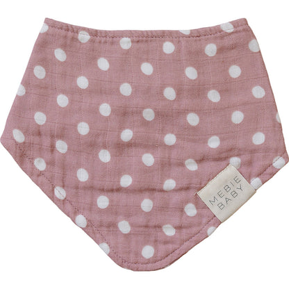 Pink Polka Dot Classic Muslin Bib