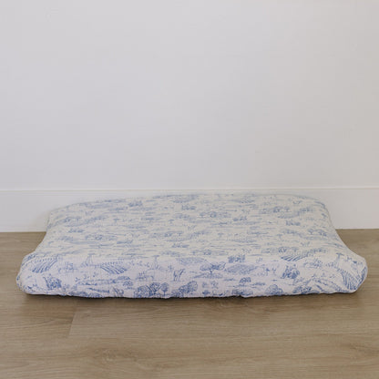 Farm Toile Muslin Changing Pad Cover