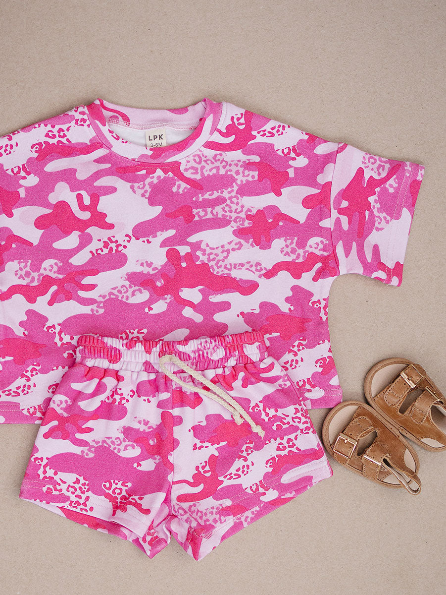 Shorts Set | Camo Leopard