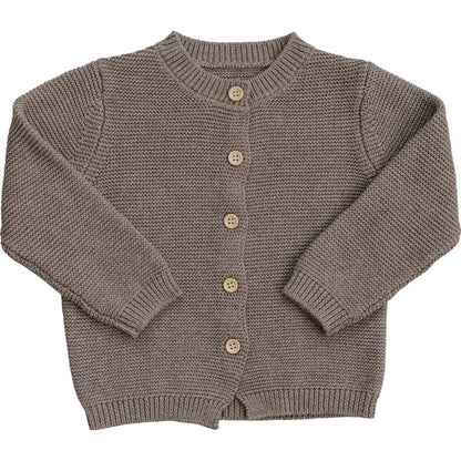 Brown Knit Button Down Cardigan