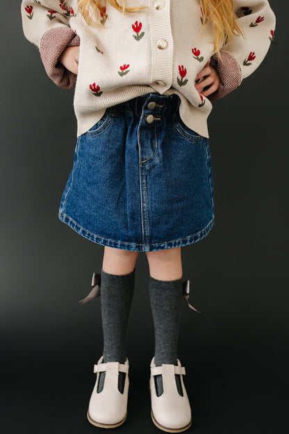Dark Wash Denim Skirt