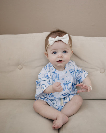 Shorts Set | Blue Bow