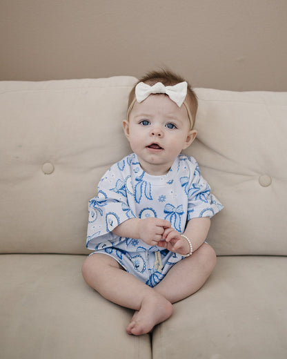 Shorts Set | Blue Bow