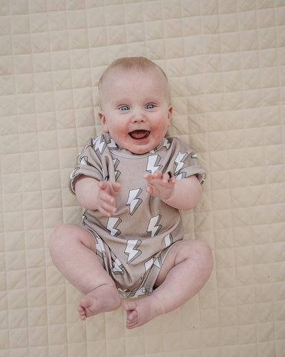 Cotton Romper | Electric Beige