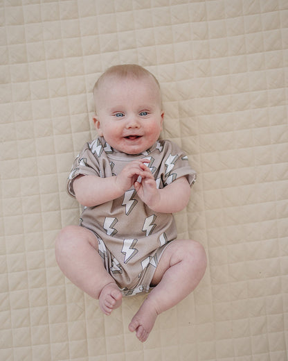 Cotton Romper | Electric Beige