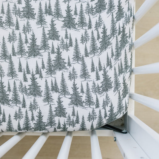 Forest Muslin Crib Sheet