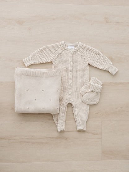 Oatmeal Knit Booties