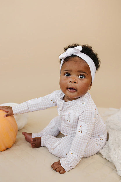 Bamboo Zip Romper | Gingham & Goose