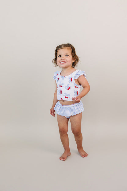 Two Piece Swimsuit | Blue Cherry