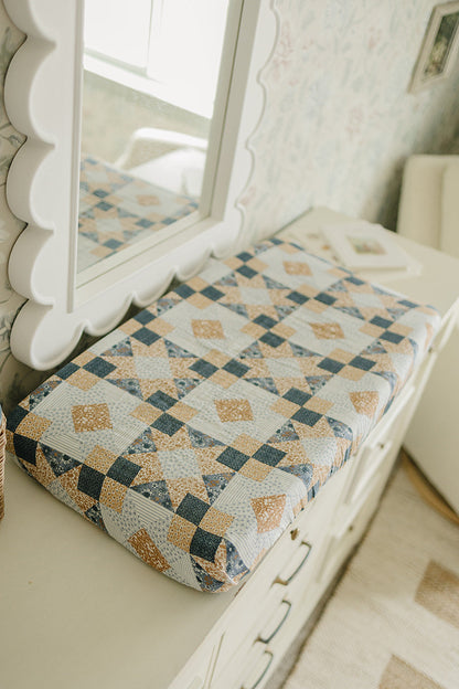 Patchwork Print Muslin Changing Pad Cover