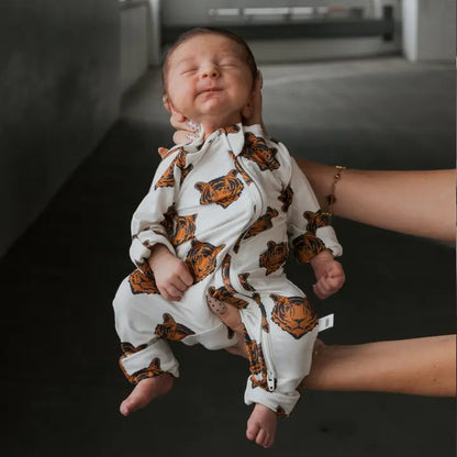 Tigers Bamboo Zip Pajamas