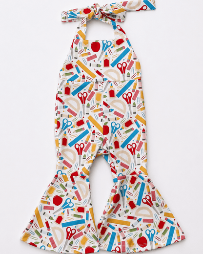 Andi Pleated Bell Bottom Jumpsuit - Little Learner