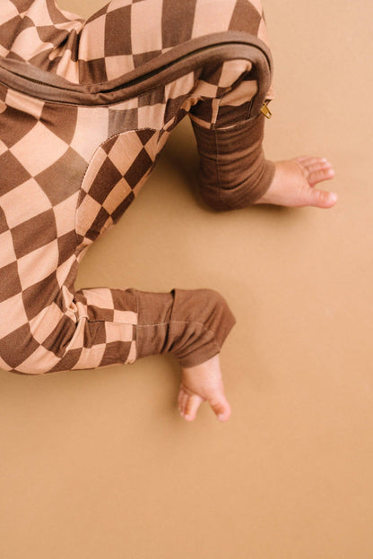 Espresso Checkered Bamboo Sleeper