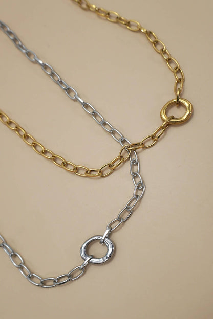 Oval Necklace - Silver