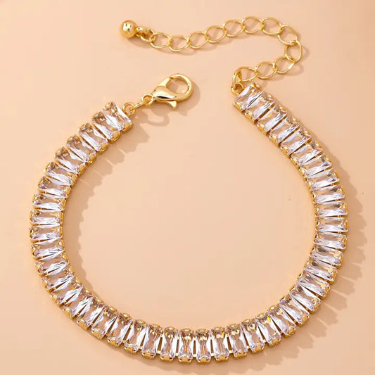 Baguette Crystal Tennis Bracelet