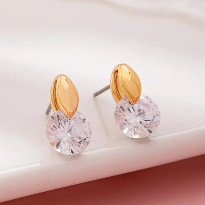 Crystal on Post Stud - Gold
