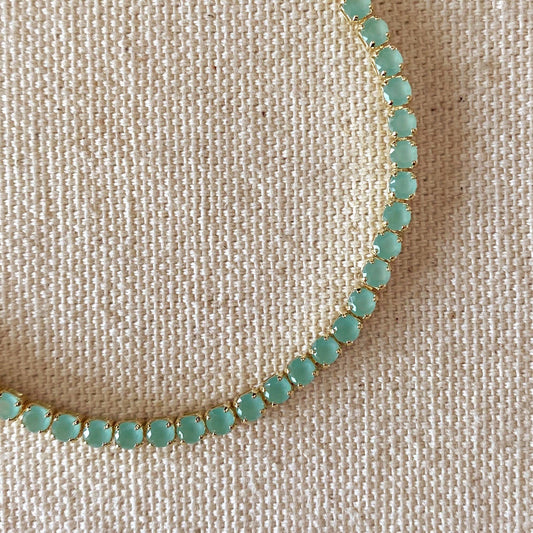 Cubic Zirconia Bracelet - 18k Gold
