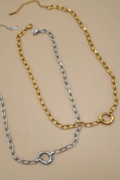Oval Necklace - Silver