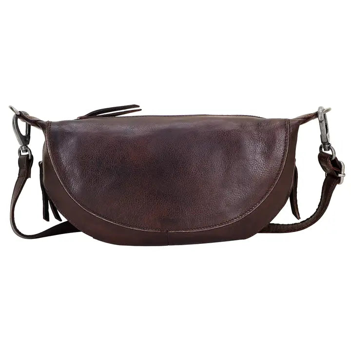 Crosby Handcrafted Leather Sling Bag - Brown
