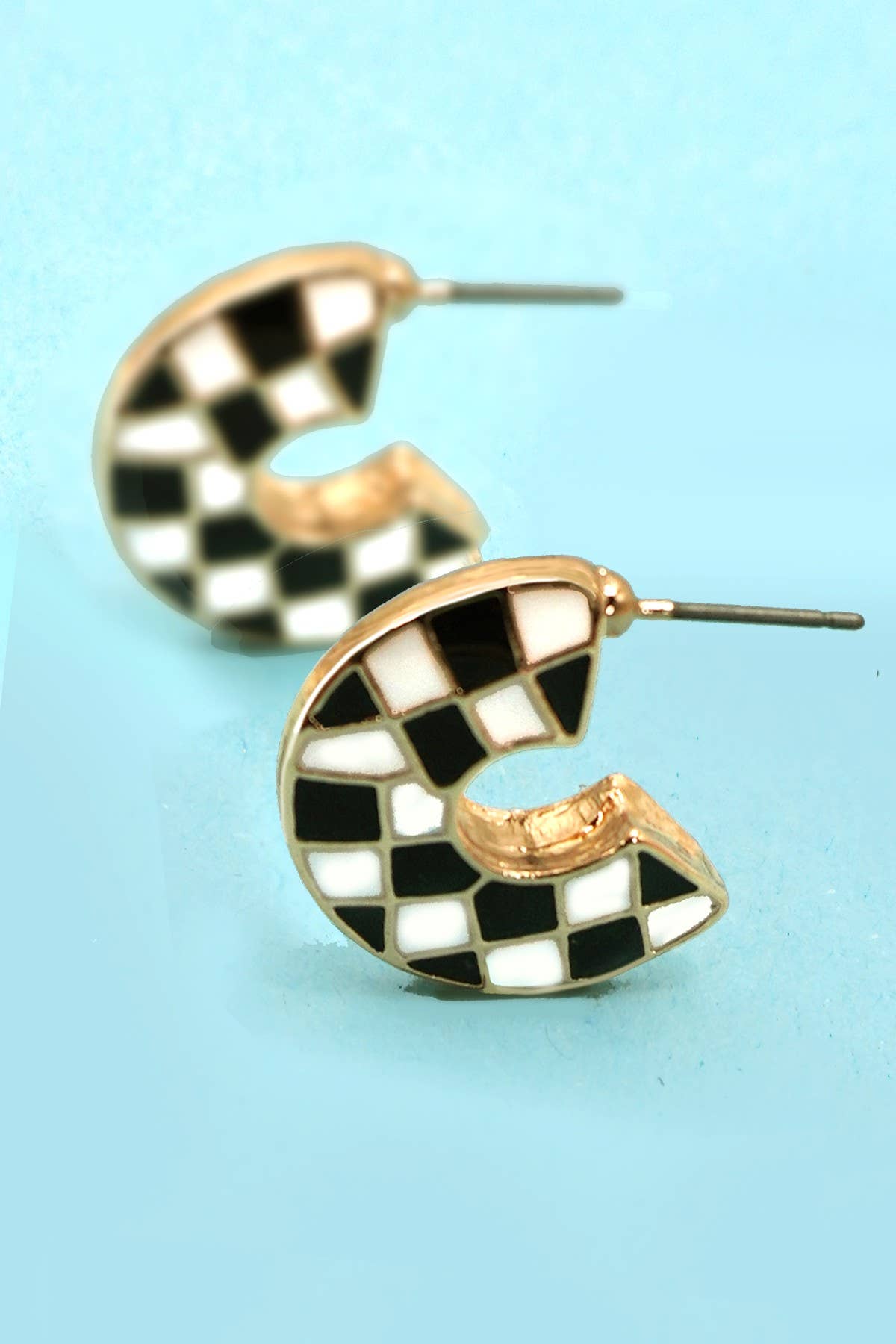 Double Sided Checkered Hoops