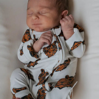 Tigers Bamboo Zip Pajamas