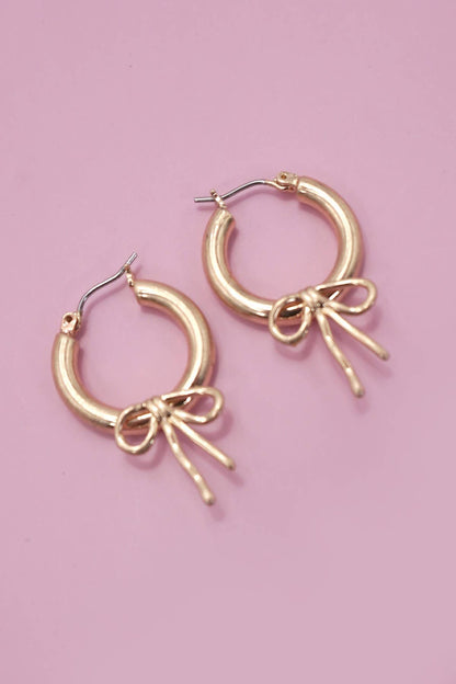 Bow Hoop Earrings