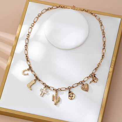 Western Layered Necklace - Gold