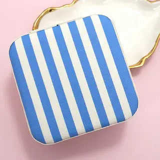 Jewelry Travel Case - Blue Stripes