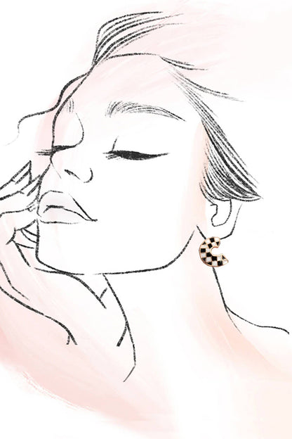 Double Sided Checkered Hoops