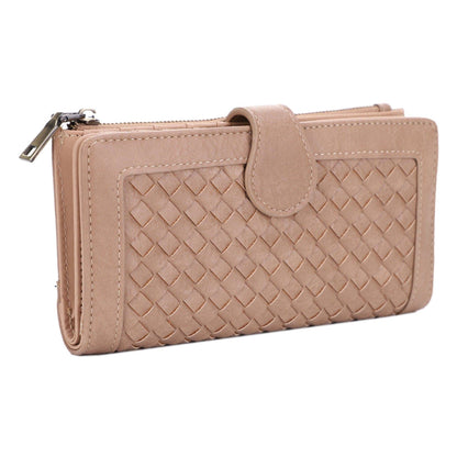 Crissy Woven Wallet: Light Taupe