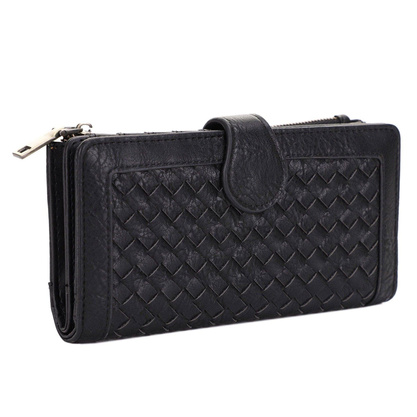 Crissy Woven Wallet: Black