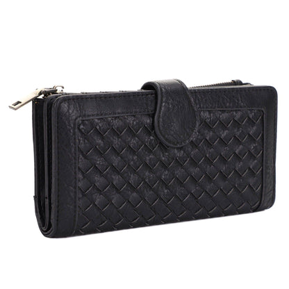 Crissy Woven Wallet: Black