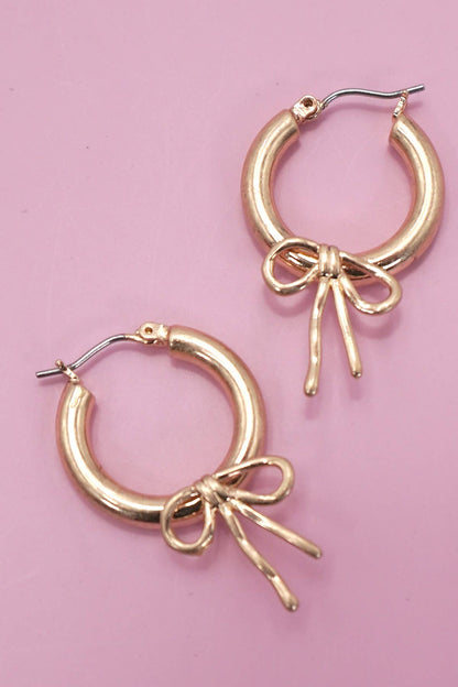 Bow Hoop Earrings