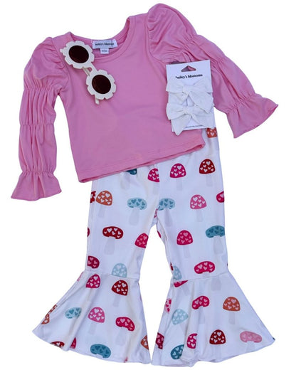 Elle Bubble Sleeve Top - Pink