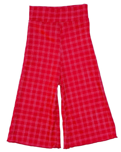 Elodie Wide-Leg High Waist Pants – Christmas Red