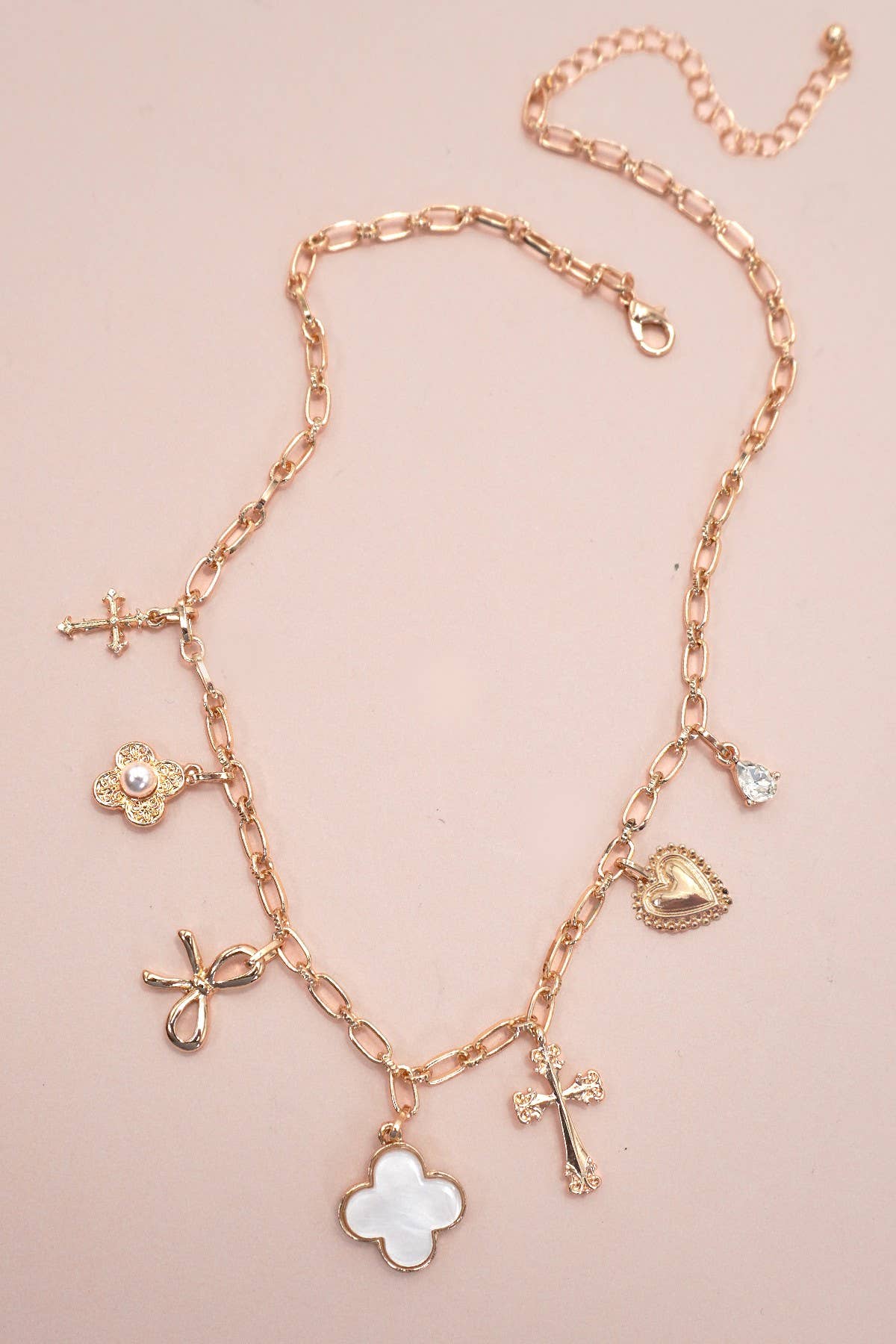 Clover Charm Necklace - Gold