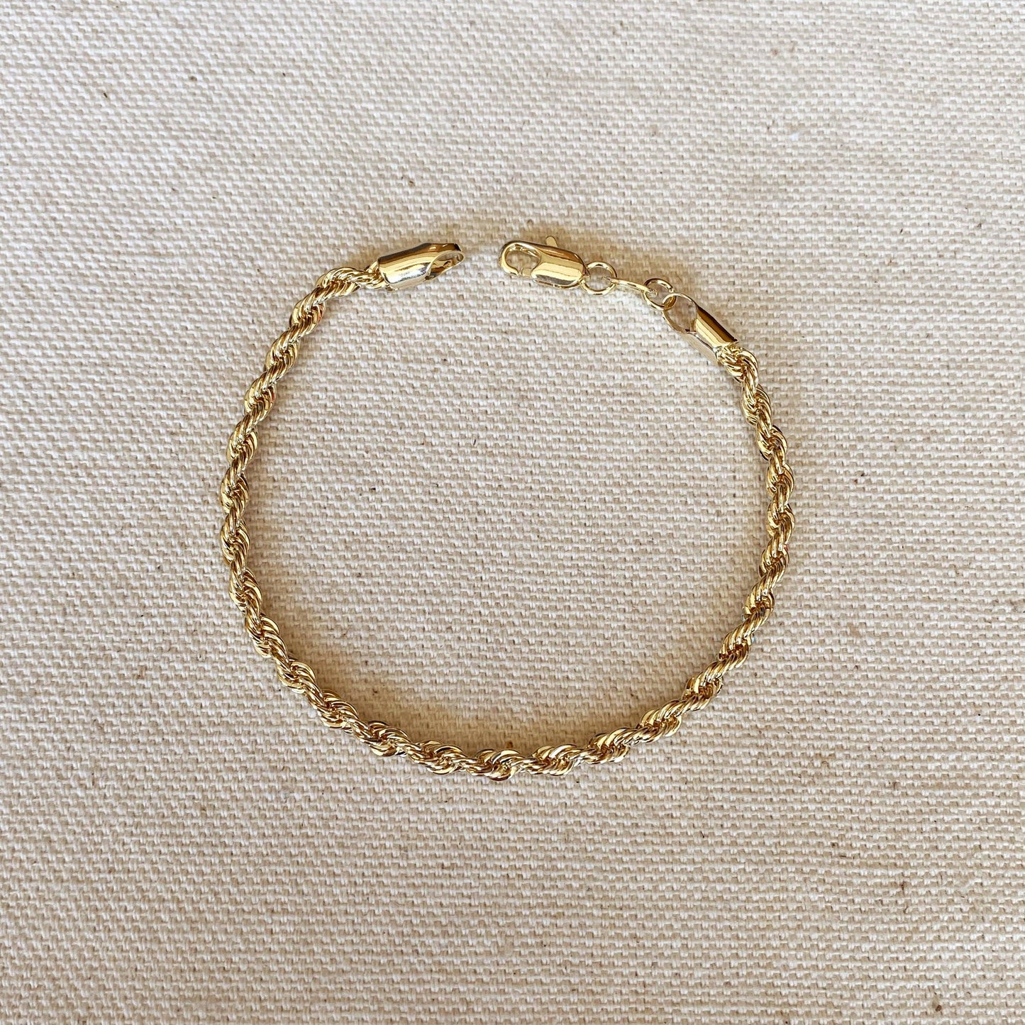 Rope Bracelet - 18k Gold Filled 6 inches