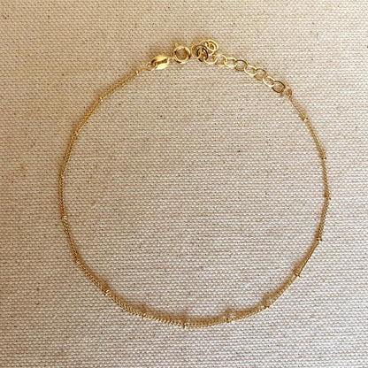 Satellite Chain Anklet - 18k Gold