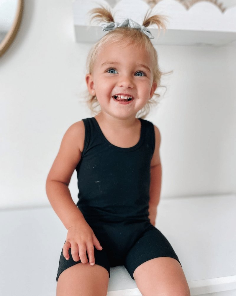 Gigi Bikeshort Romper - Black