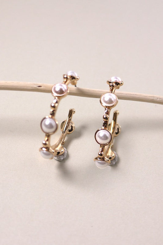 Pearl Hoop Earrings