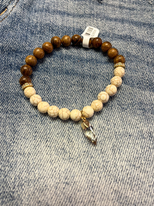 Marble and Wood Bracelet