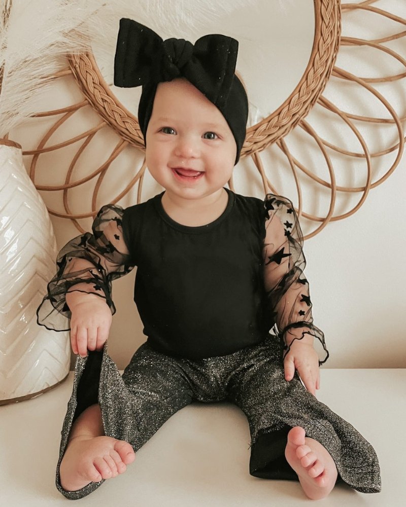 Jovie Confetti Flares - Black Tie