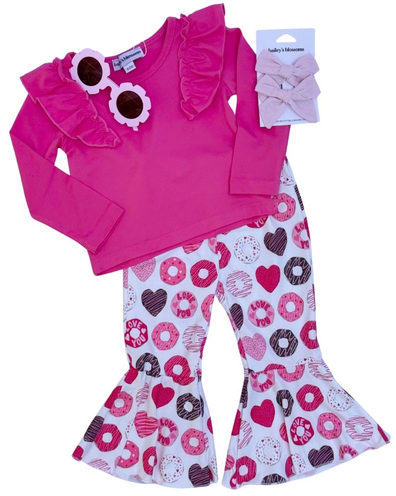 June Ruffle Shoulder Top & Leotard - Hot Pink