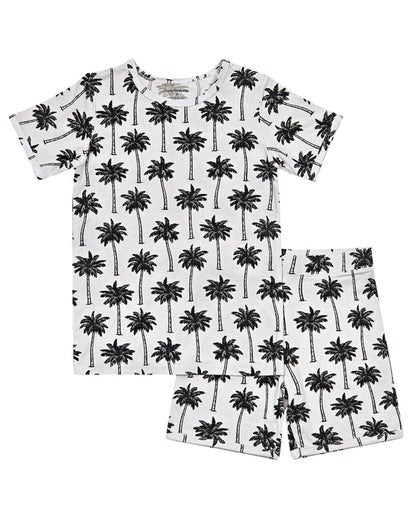 Bamboo Shorts Set | Palm Style White