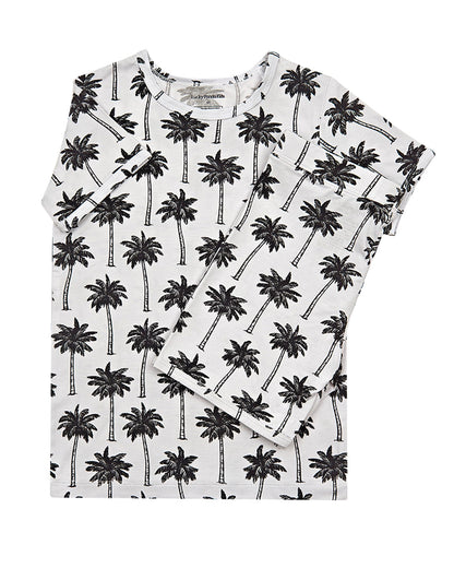 Bamboo Shorts Set | Palm Style White