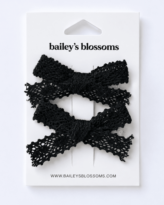 Lace Piggie Sets - Black