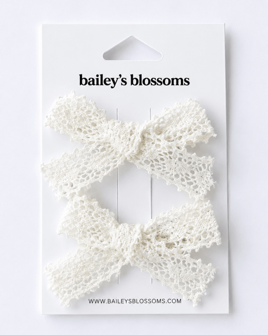 Lace Piggie Sets - White