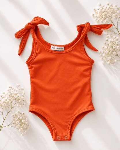 Madden Tie Shoulder Tank Top & Leotard - Soft Terracotta