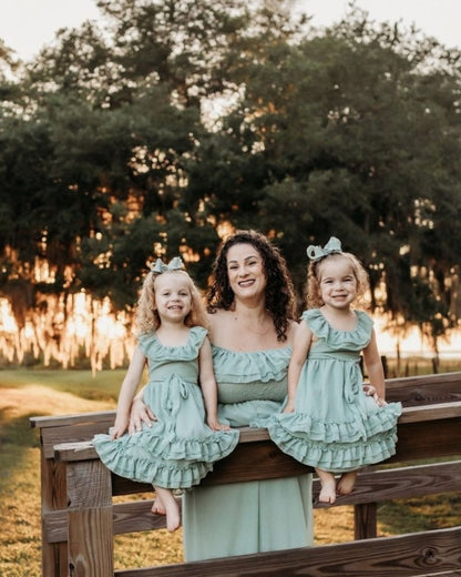 Nellie Ruffle Maxi Dress - Sage