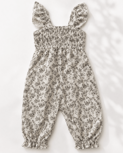 Paisley Smocked Jumpsuit - Antique Rosette